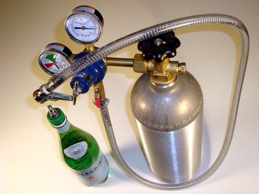 A CO2 cylinder and regulator