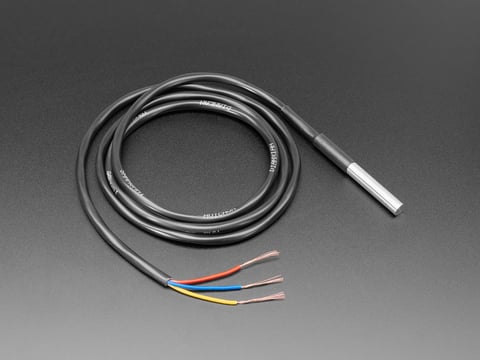 A waterproof DS18B20 temperature probe