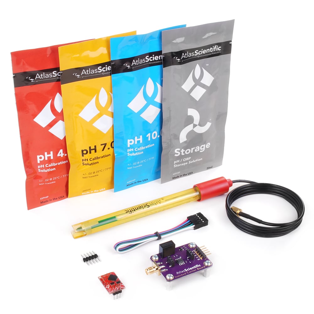 An Atlas Scientific pH measurement and dosing kit