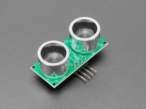 An HC-SR04 ultrasonic distance sensor